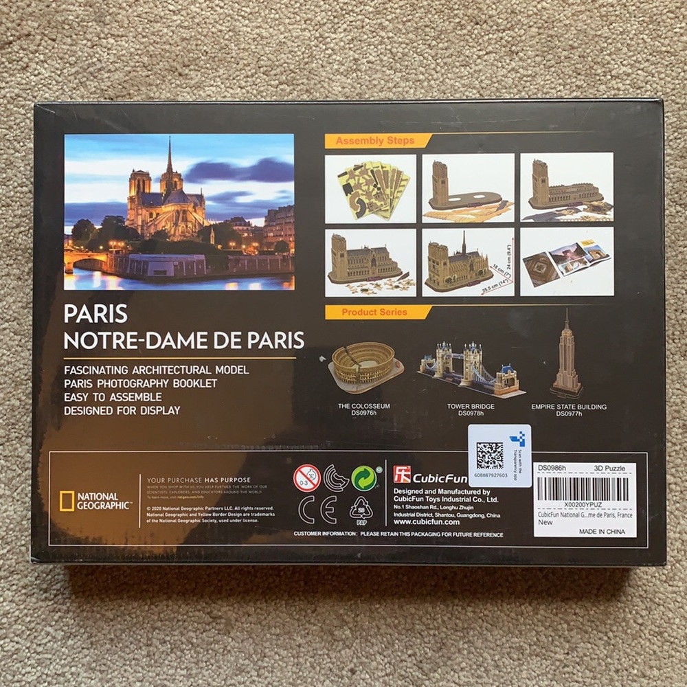 CubicFun National Geographic FACTORY SEALED Notre-Dame De Paris 3D puzzle - Picture 5 of 6